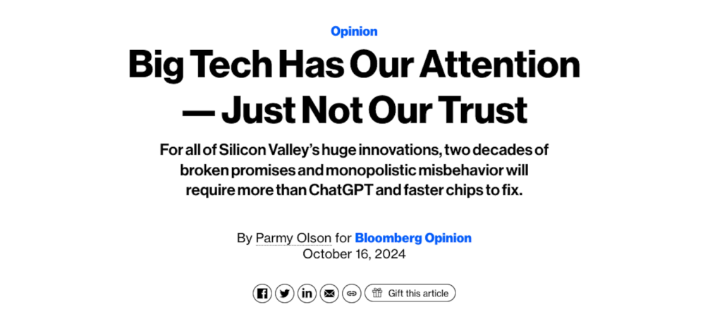 Trust is flat or declining in more than 50% of the countries surveyed.